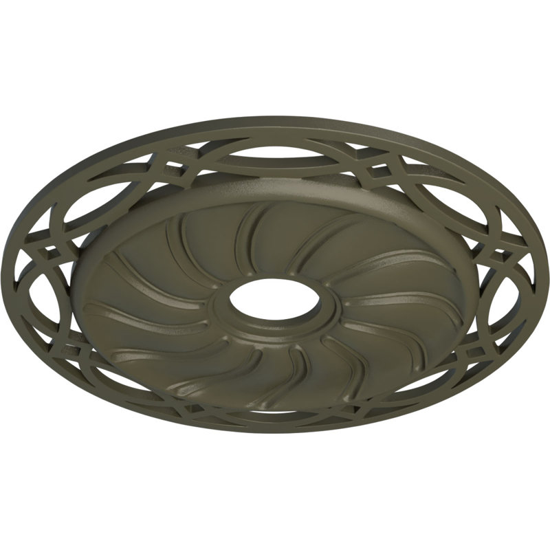 26 médaillon de plafond Loera de 26 5/8 po x 4 1/2 po x P 1 3/8 po (convient aux auvents jusqu'à 6 1/4 po), Hamamélis