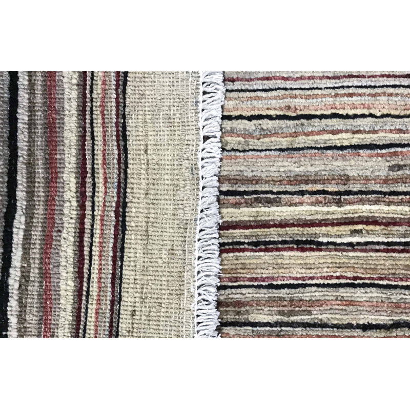 Hand-Knotted High-Quality Ivory Area Rug