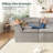 Boneless 112" Cloud Modular Sectional Sofa, Corduroy Boneless Couches with Deep Seat-1361617344