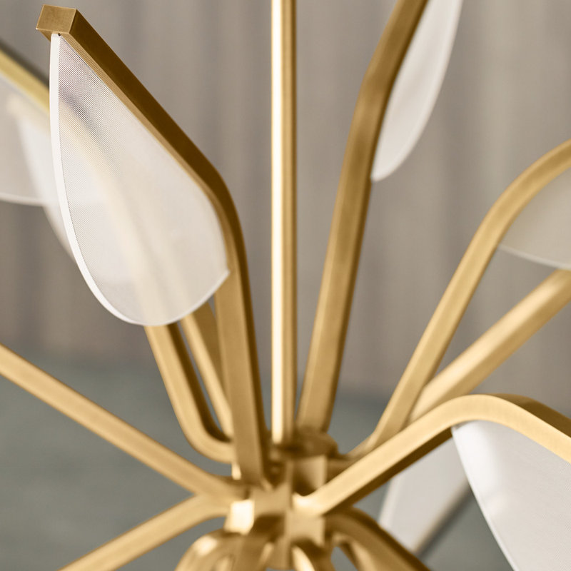 Belterra 16 - Light LED Chandelier, 28.4" H x 38" W x 38" D, Natural Brass
