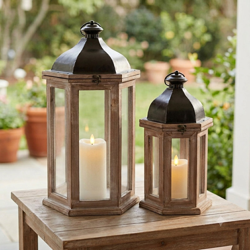 25'' H Tabletop Lantern