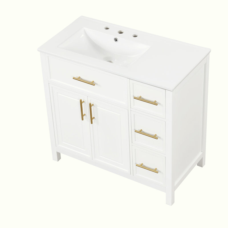 Meuble-lavabo avec lavabo et armoire avec tiroirs, Noir, noir, noir, noir