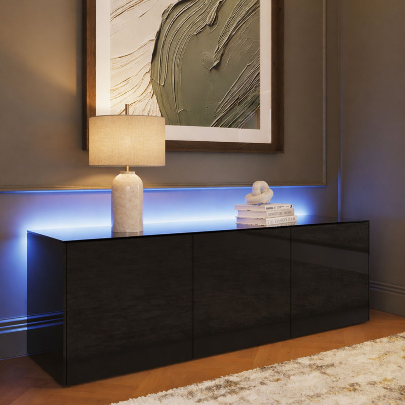 INTEL 1500 TV Cabinet, Black