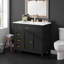 36"W Free-Standing Single Bathroom Vanity Set With Ceramic Sink, Solid Wood Frame, 2 Functional Drawers & Cabinet-115630028