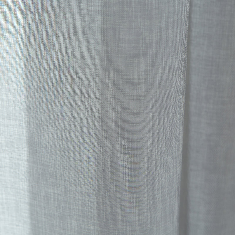 Paire de rideaux transparents avec œillets Amarely, Gris, L 52 po x L 84 po