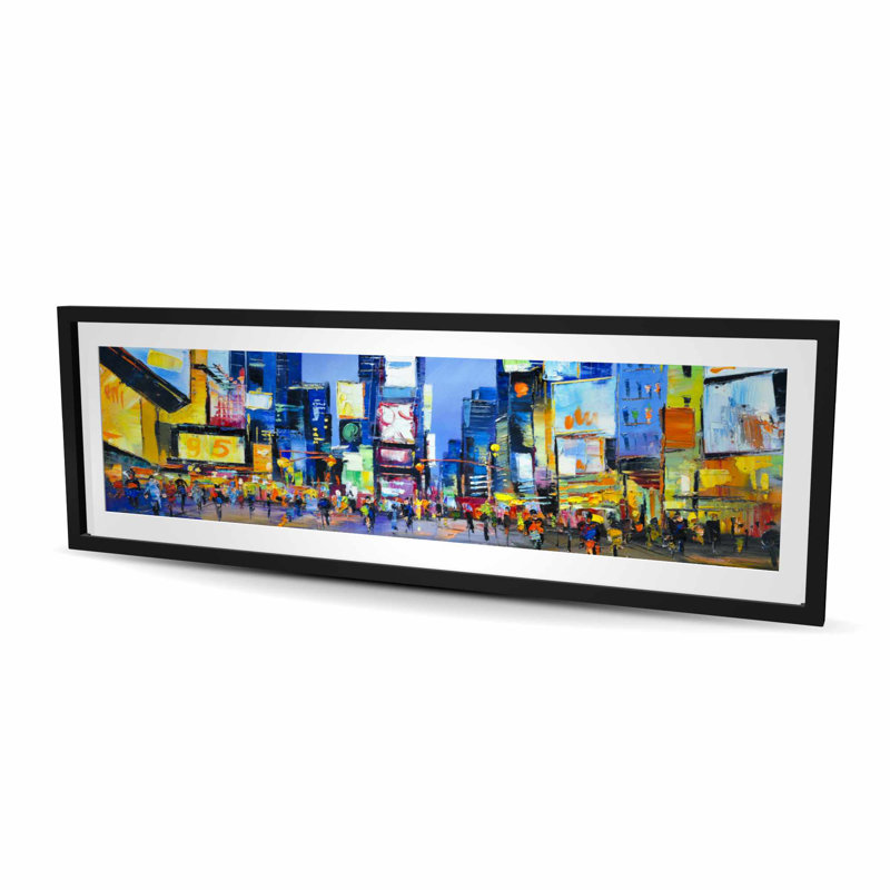Cityscape in Times Square - Reproduction matte encadrée pour la décoration