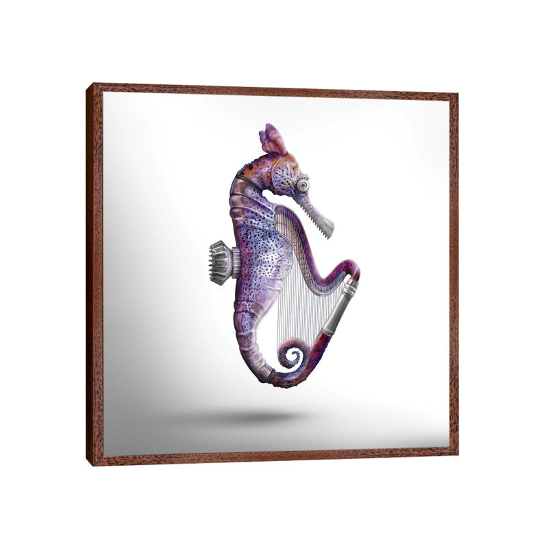 Fabuleon: Seaharp 1 Piece Wall Art on Canvas, 93.98 cm H x 93.98 cm W, Classic Wood Framed