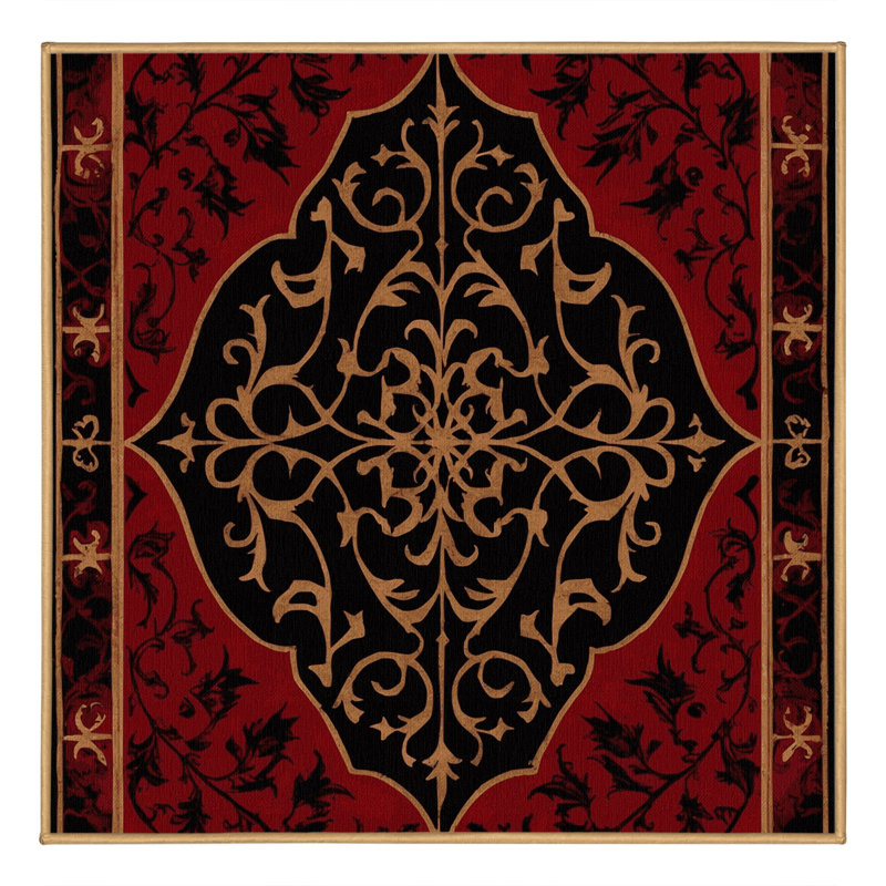 Heraldic Ornament Rug, Square 4'
