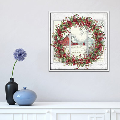 Winter Barn Window View I by Cindy Jacobs - Print on Canvas