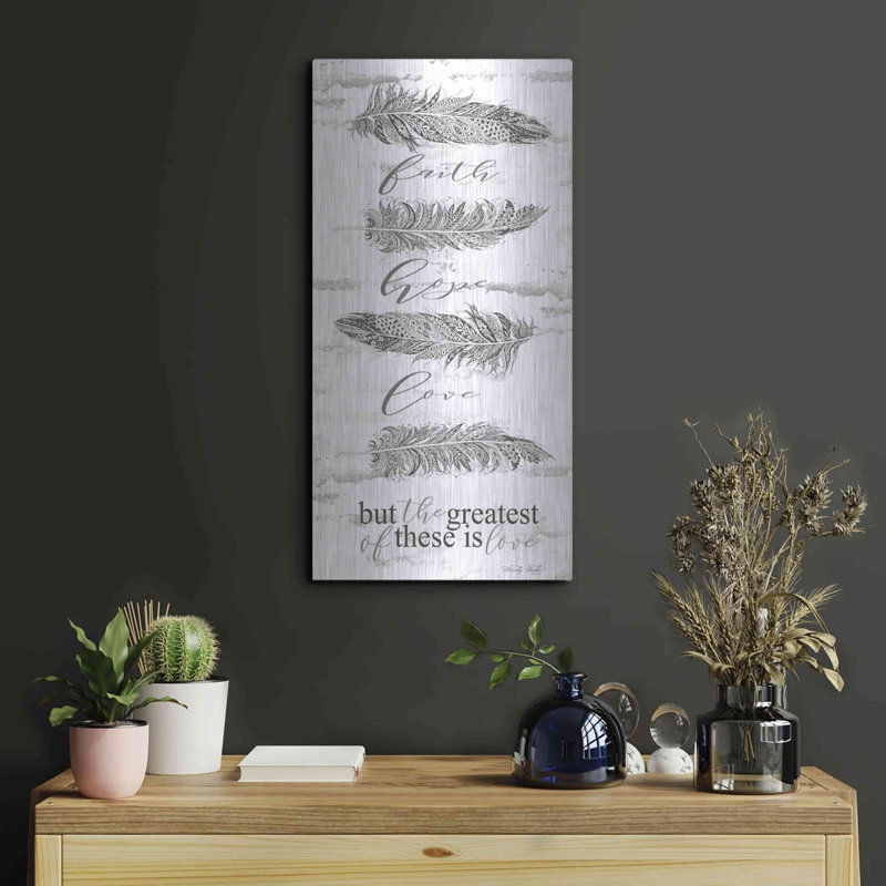 «The Greatest is Love» par Cindy Jacobs, art mural en métal, 12 po x 24 po
