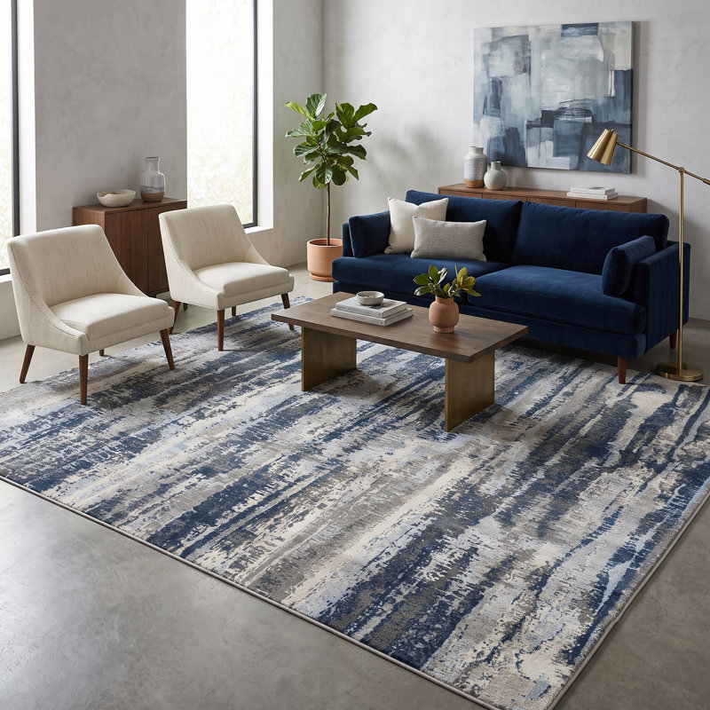 Tapis en soie et laine néo-zélandaise Bergson, Rectangle 9 pi x 12 pi