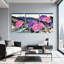 Mont japonais, mont Fuji et fleurs d'hortensia, reproduction d'art sur toile, ensemble traditionnel de style ukiyô-e (ensemble de 3)-1149654620