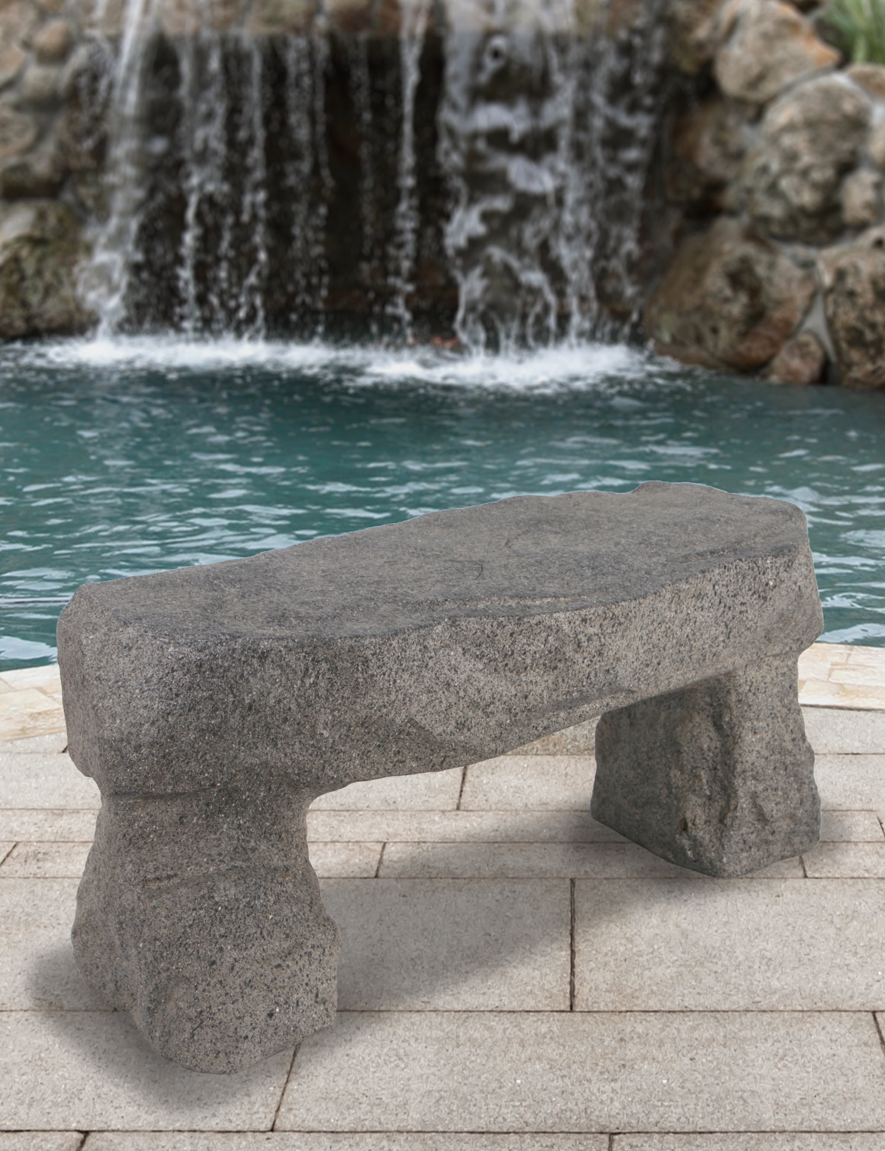 Daisy Bench Loon Peak® Ducey Stone Garden Bench | Wayfair