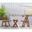 Hips Material Patio Bistro With 2 Chairs And Rectangular Table, Finish For Balcony Outdoor Comprised Of Use