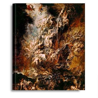 The War in Heaven by Peter Paul Rubens,Vintage Pattern Frame The World Classic Art Reproductions, Wall Art for Home Décor