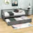 Ekaoluchuku Twin Size Wood Daybed with Trundle-1448614159
