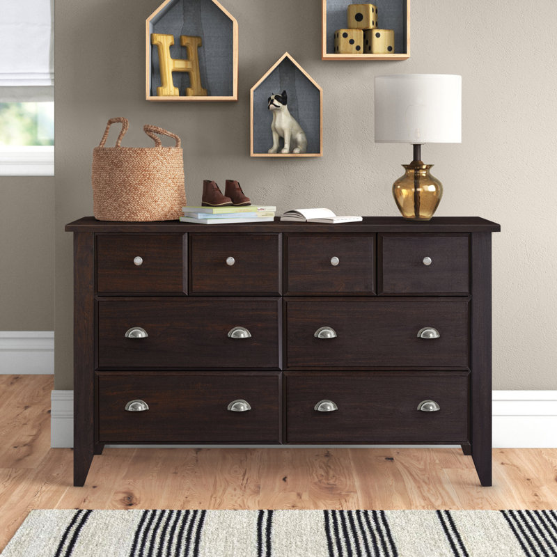 Commode à 6 tiroirs Georgete, Bois jamocha