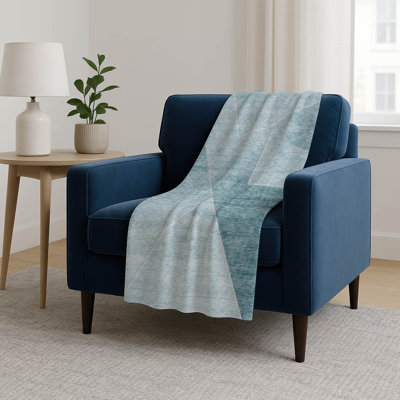 Addison Machine Washable Sherpa ASB779 Modern Throw Blanket