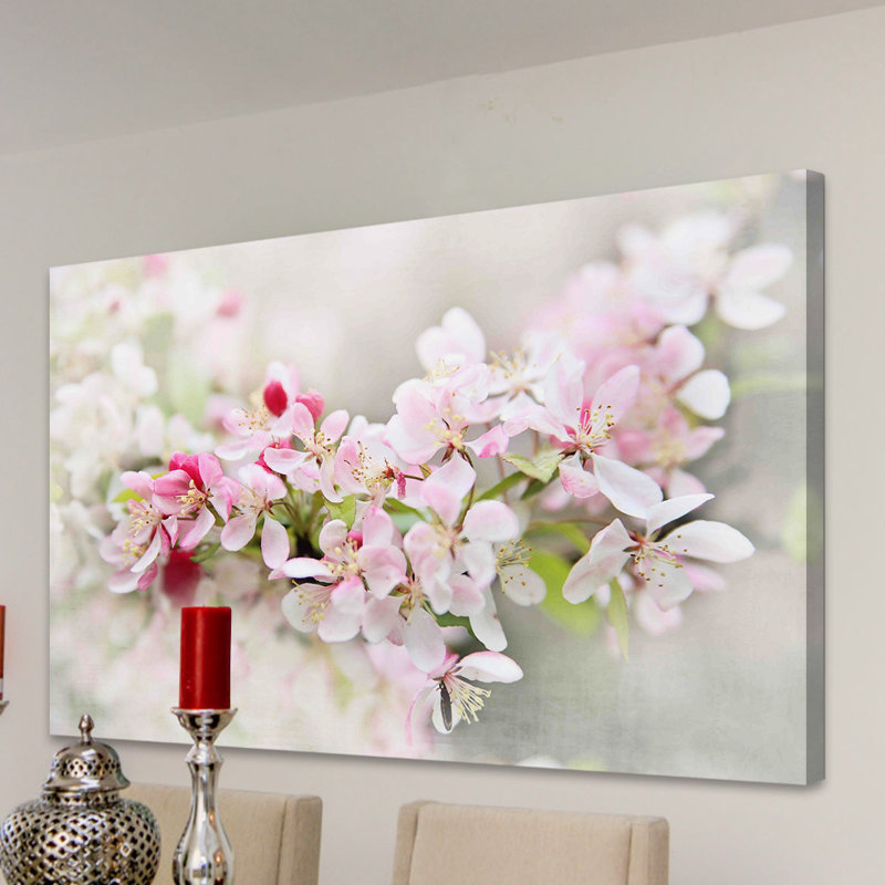 Reproduction d’art sur toile tendue, "fleurs d’avril" par sylvia cook, H 16 po x l 24 po x P 1,5 po