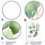 Blanc blanc vert minimalisme eucalyptus Essence VII - décoration murale florale en métal-92736441