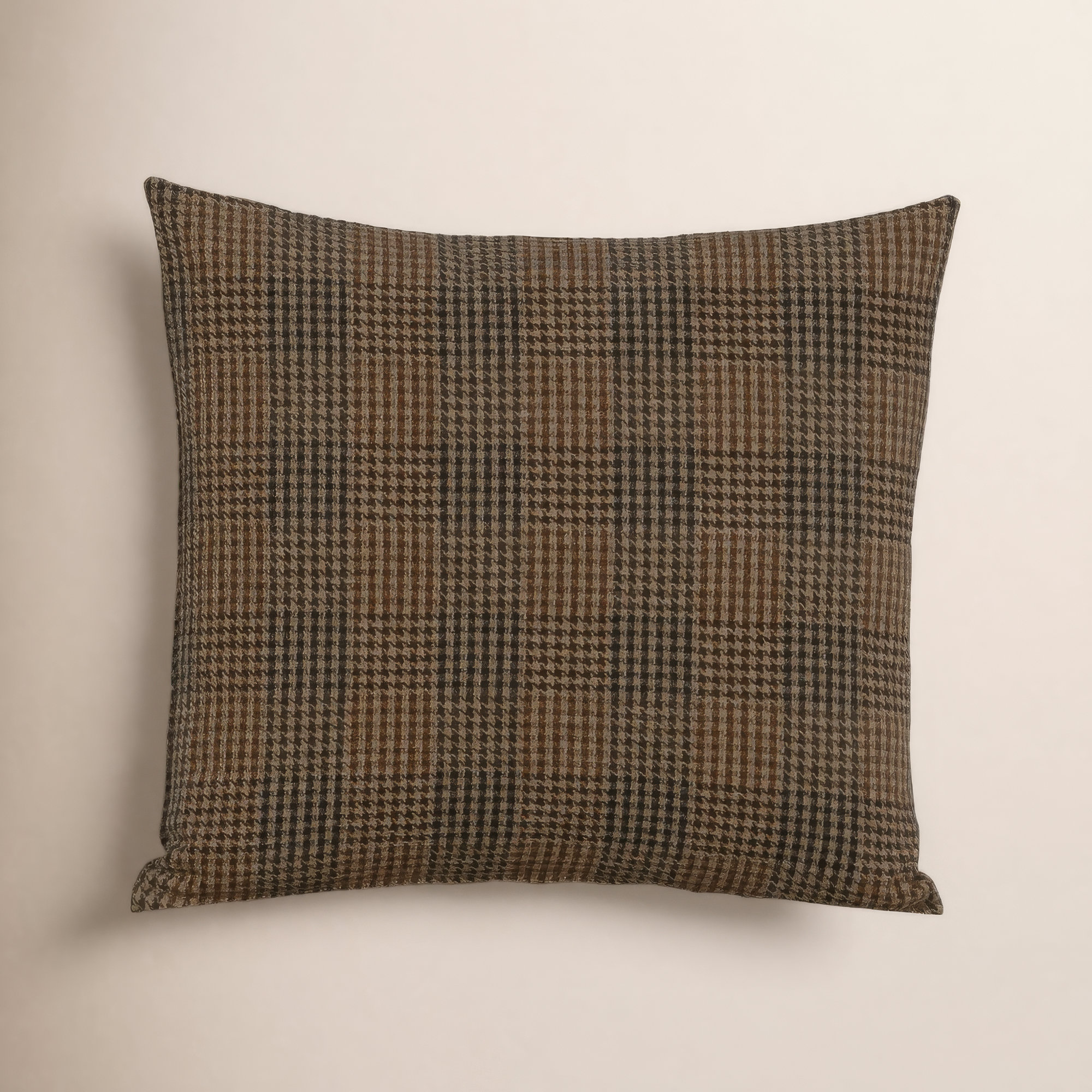 Eevi Hazelnut 20" x 20" Throw Pillow, Feather, Beige, 
Rectangle 12"H x 21"W