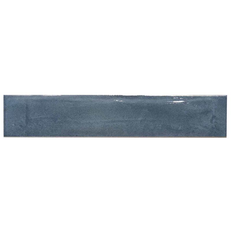 Paint 3x16 Glossy Porcelain Tile, Blu Notte