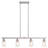 Delmo 4 - Light 43.7'' Kitchen Island Jar Pendant Modern Linear Chandelier with Clear Glass Shades-138620024-138620021