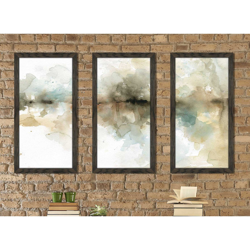 « island brume ii », reproduction de peinture à l’aquarelle à l’impression multi-parties, L 52,5 po x H 33,5 po x P 1 po