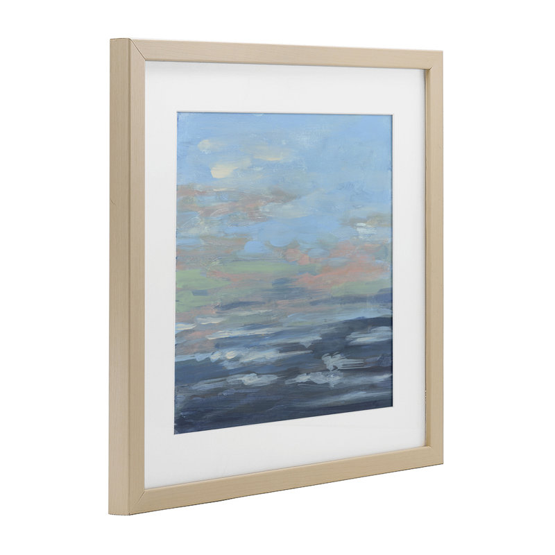 «Expressive Ocean Romance», reproduction sous verre encadrée, design par June Erica Vess, H 16 po x l 16 po