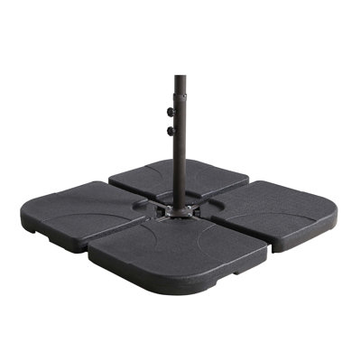 Parasol en porte-à-faux solaire d'extérieur à DEL 10 pi avec base Kinyon