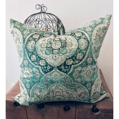 Coussin décoratif en damas de coton 20 po Toms