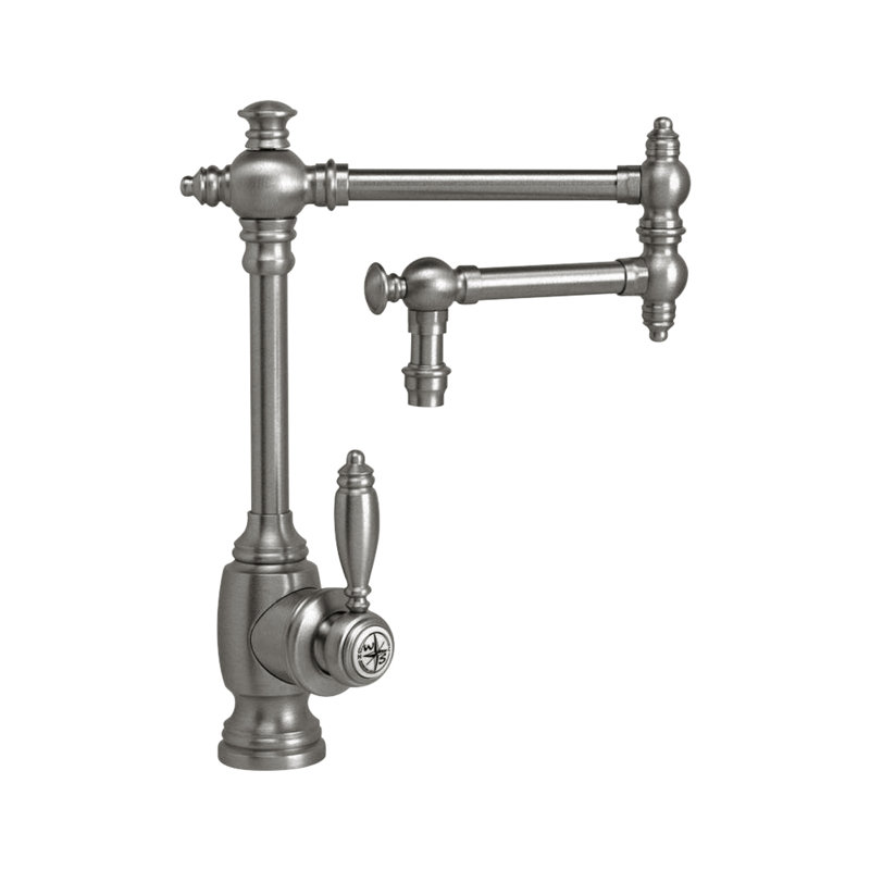 Towson Kitchen Faucet - 18" Articulated Spout, Antique Pewter