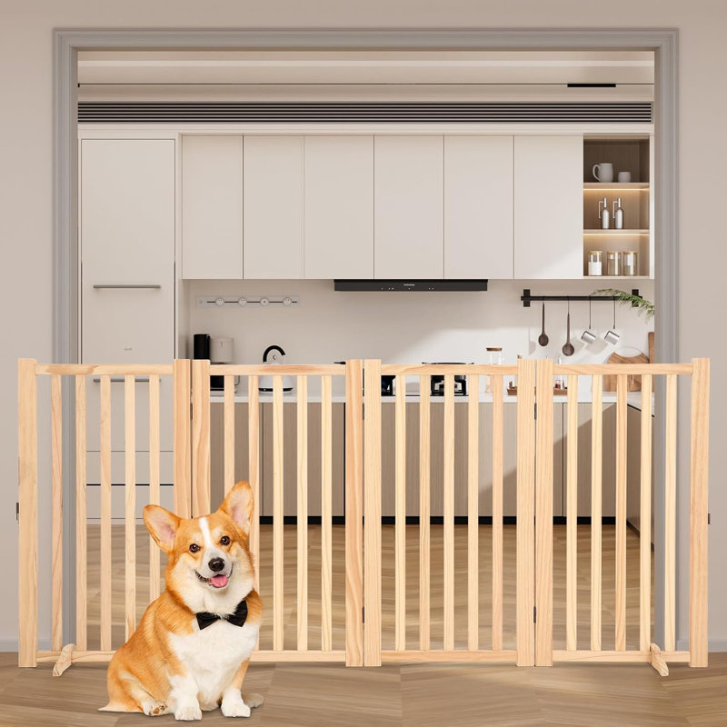 Wood Free Standing Pet Gate