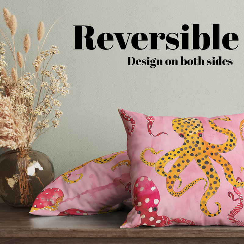 Reversible Pillow Cover, 22"H x 22"W