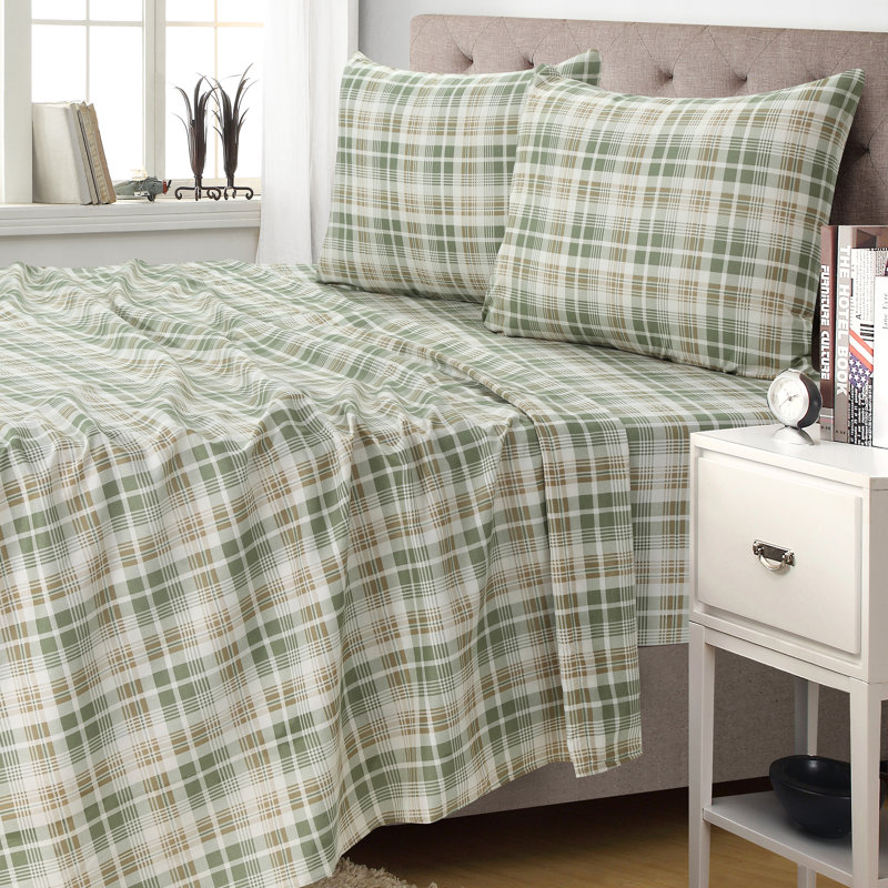 Ensemble de draps Cabin, Ensemble de draps pour lit simple avec 1 taie d'or