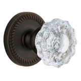 Grandeur Newport Rosette Single Dummy with Versailles Crystal Door Knob