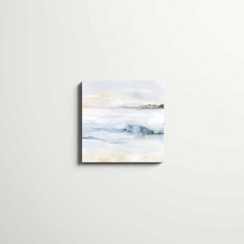 «Surf At Dawn II» par Grace Popp - peinture sur toile tendue, H 20 po x l 20 po