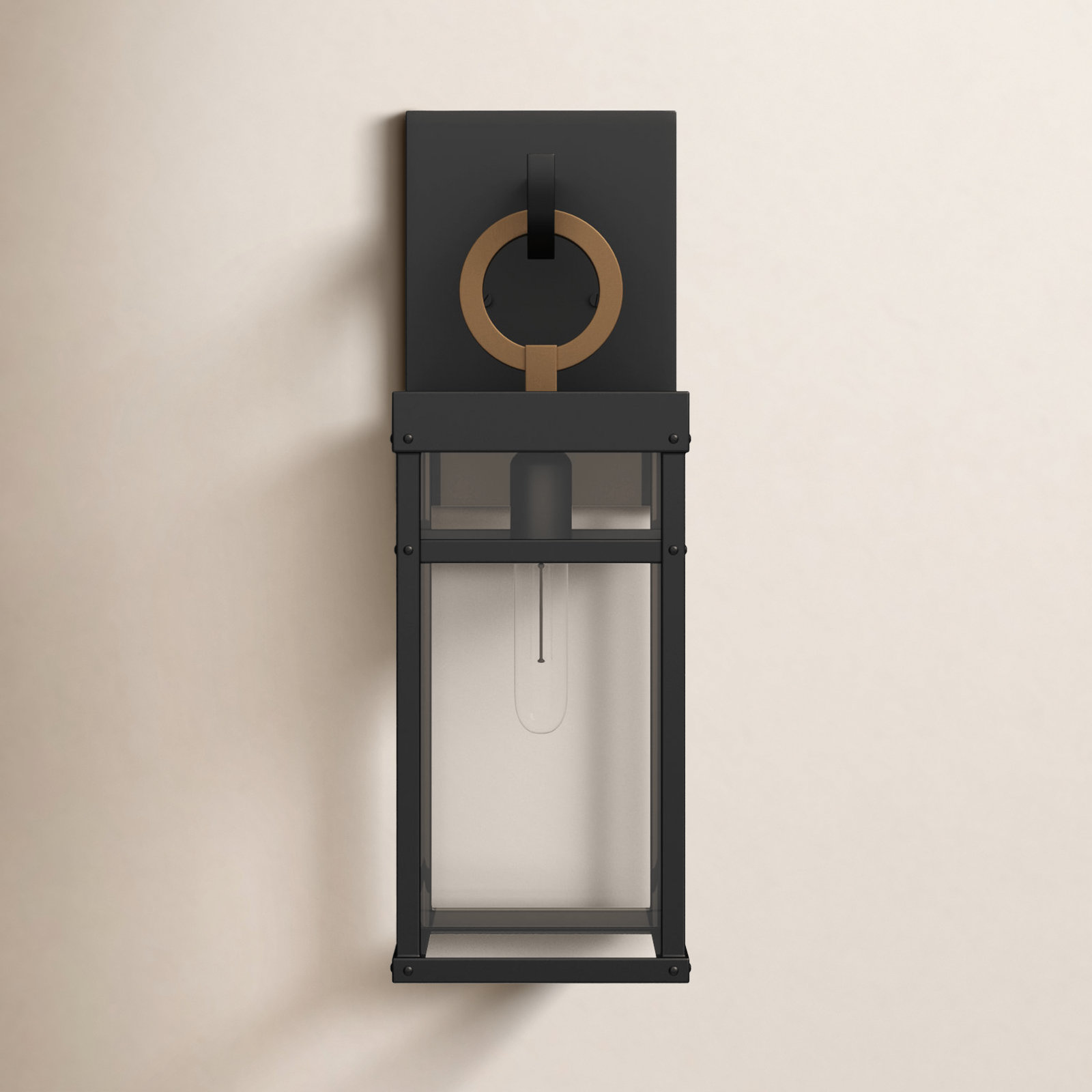 Amelia Glass Outdoor Wall Lantern, 18.5" H x 6" W x 7.25" D