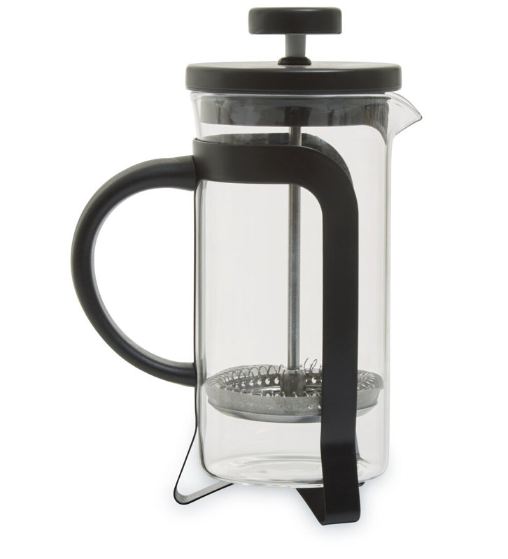 Akeala Matte White Cafetiere 350Ml, Black