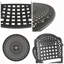 Ensemble de meubles de patio en aluminium coulé 5 pièces avec cadre noir et coussins bleus