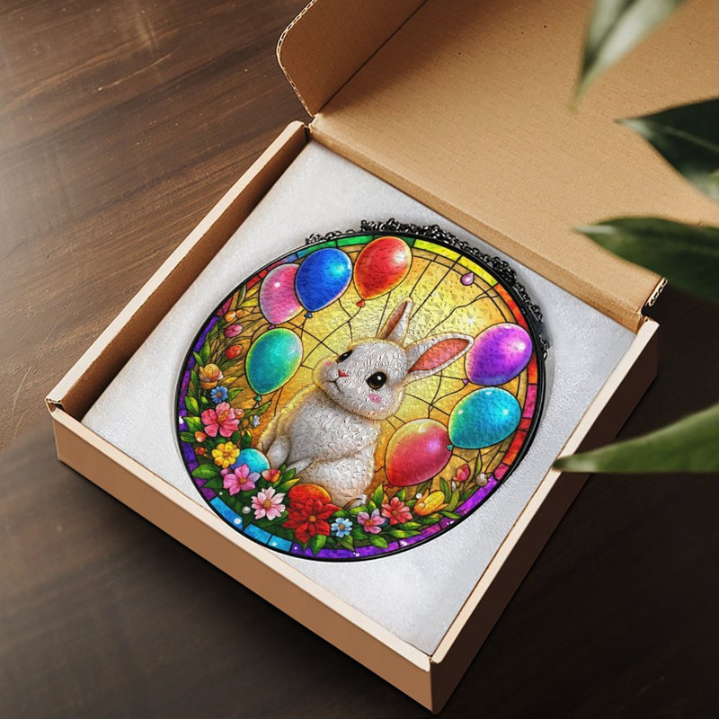Panneaux de vitrail Suncatcher pour décor de fenêtre, 9,8 x 9,8 po (25 x 25 cm)