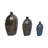 Decorative Table Vases for Living Room - Tall Flower Vase for Tabletops, Entryway, or Home Decor - Set of 3, 10", 8", 6", Blue & Brown