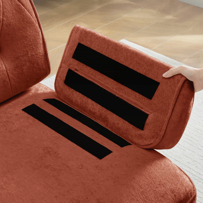 Canapé Chesterfield, Rouge / Brun