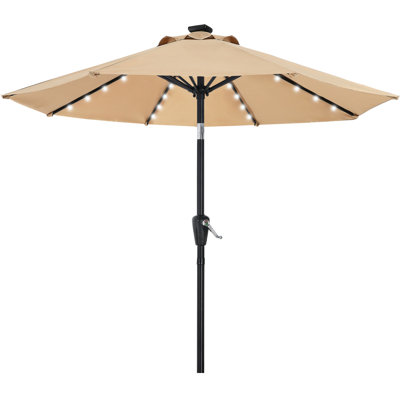 Cutshall Lighted Tilt Market Umbrella