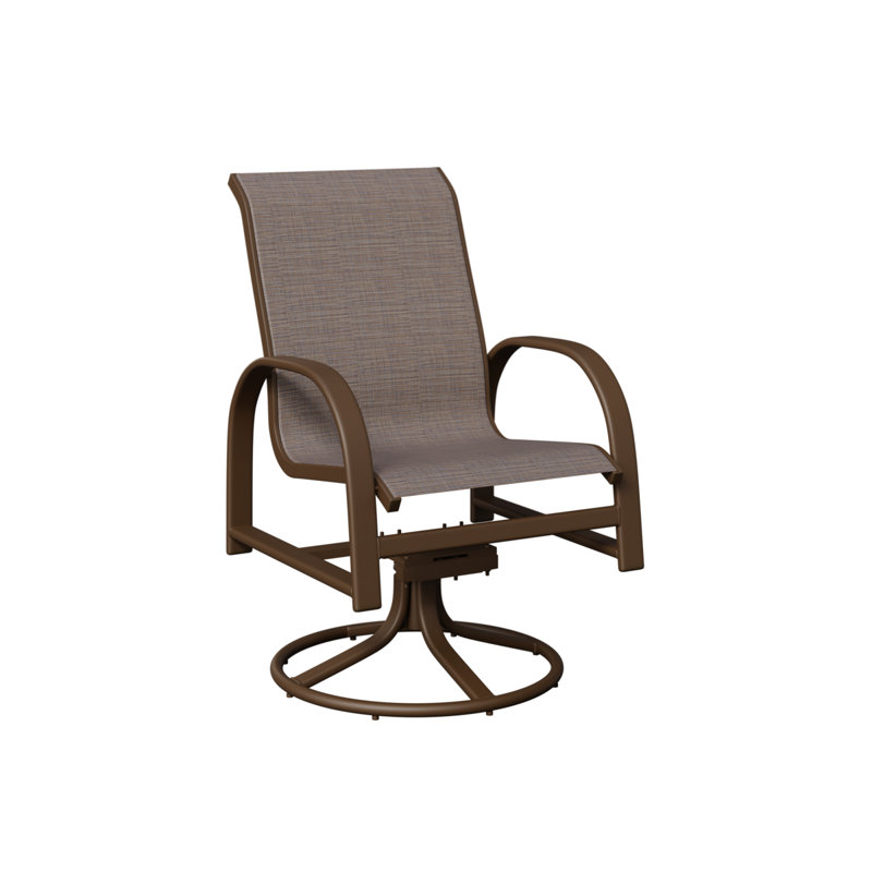 Chaise berçante berçante pivotante Berlin Gardens, Bleu cadet Shelby, Filon de bois mesquite