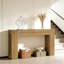 Grand canapé de table, table de couloir en bois, console