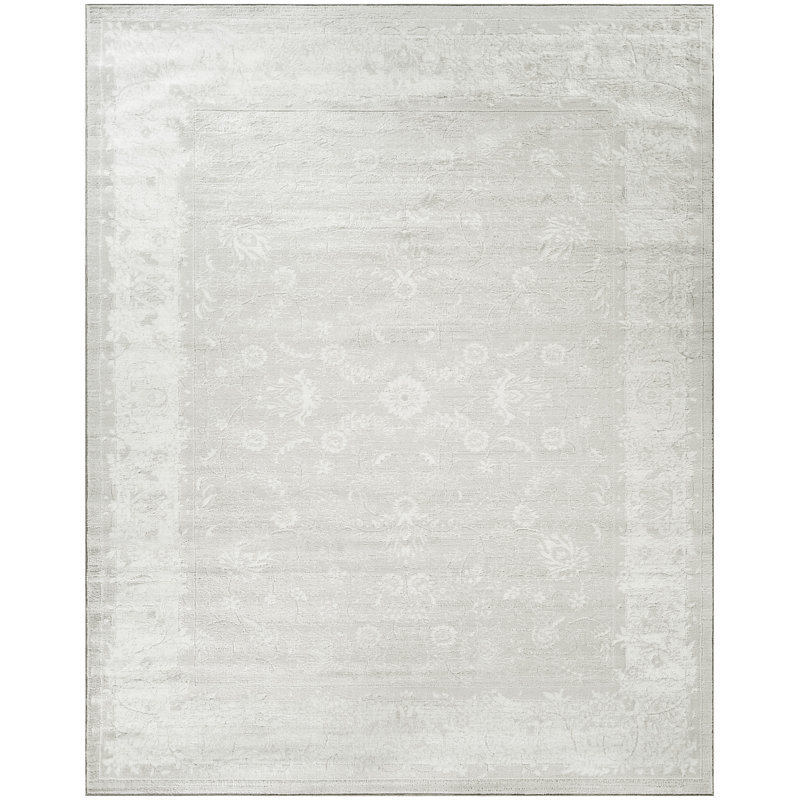Lafever 7'10" x 9'10" Light Grey Vintage Indoor Rug, Rectangle 7'10" x 9'10"