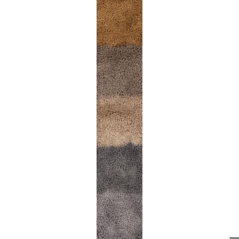 Johnny Authentic Hand-Woven Handmade High Pile Modern Polyester Area Rug, Walnut Brown, Rectangle 7'9" x 10'6"