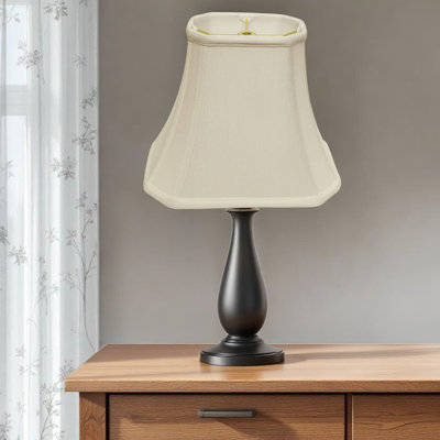 Abat-jour cloche en soie blanche Monay Shantung