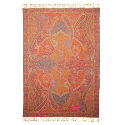 Jeté en laine jacquard